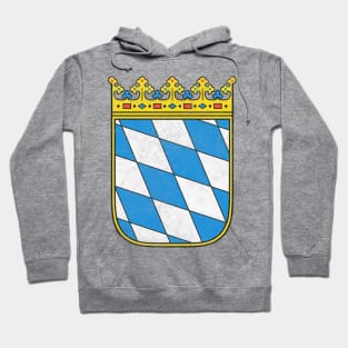 Bavaria Coat of Arms // Faded Style Region Design Hoodie